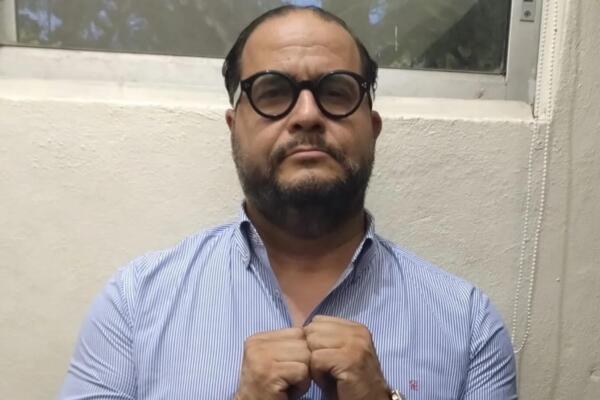 Aquiles Jiménez Fernández, momentos en que fue arrestado.