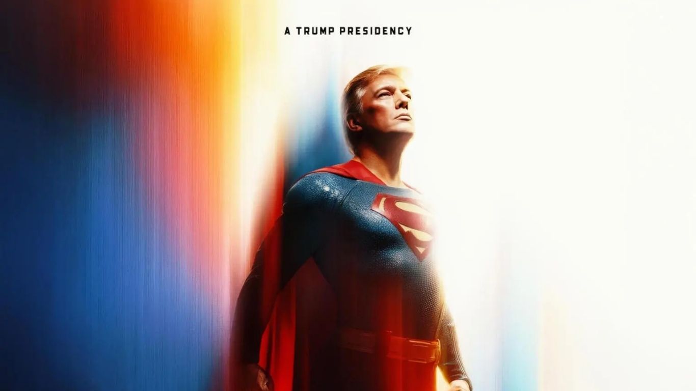 Fotografía tomada de la cuenta oficial de la red social Instagram @WhiteHouse que muestra al presidente de los Estados Unidos, Donald Trump, como 'Superman' este jueves, en Washington (Estados Unidos). EFE/@whitehouse