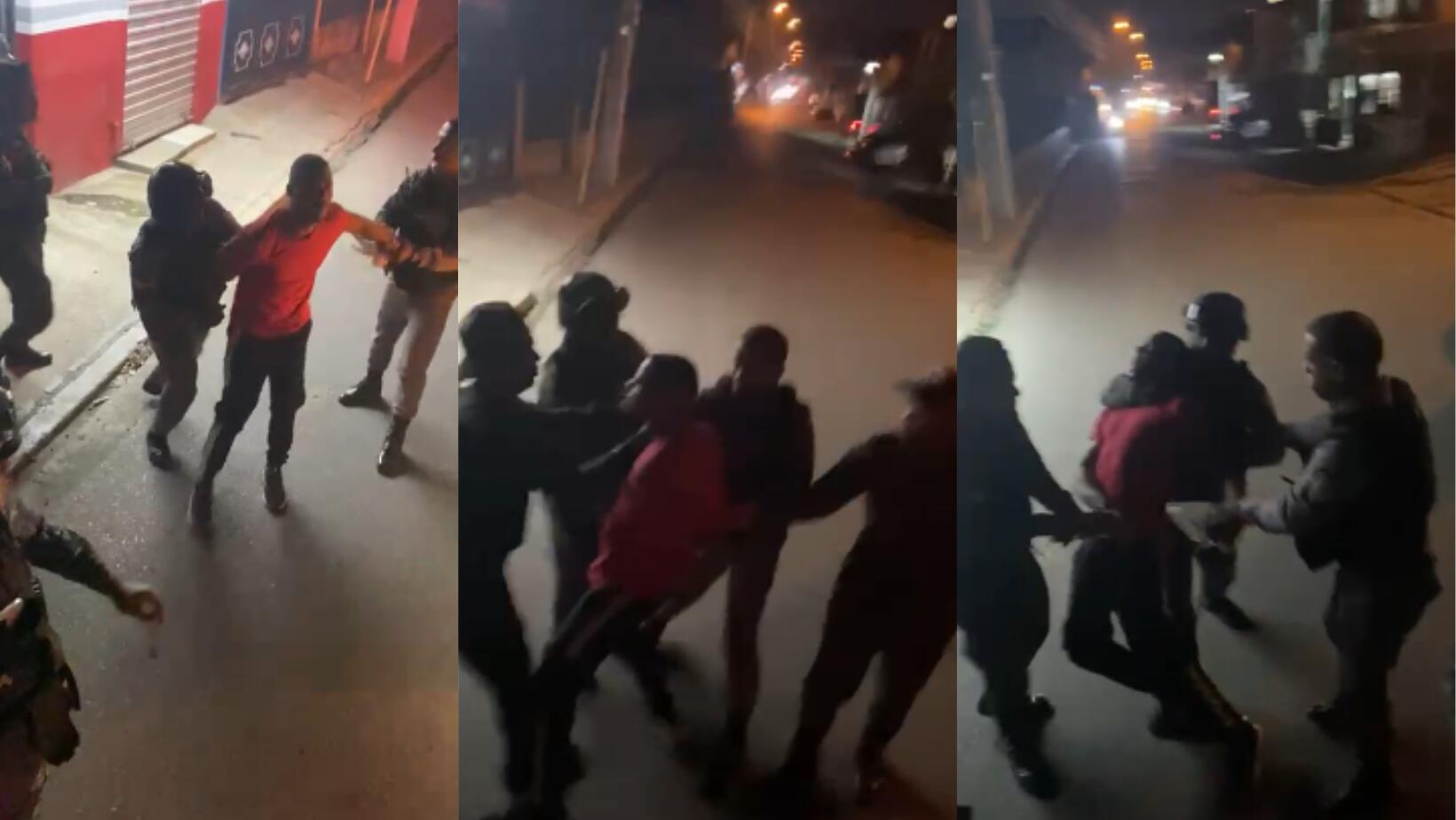 Video del momento de forcejeo entre agentes y ciudadano