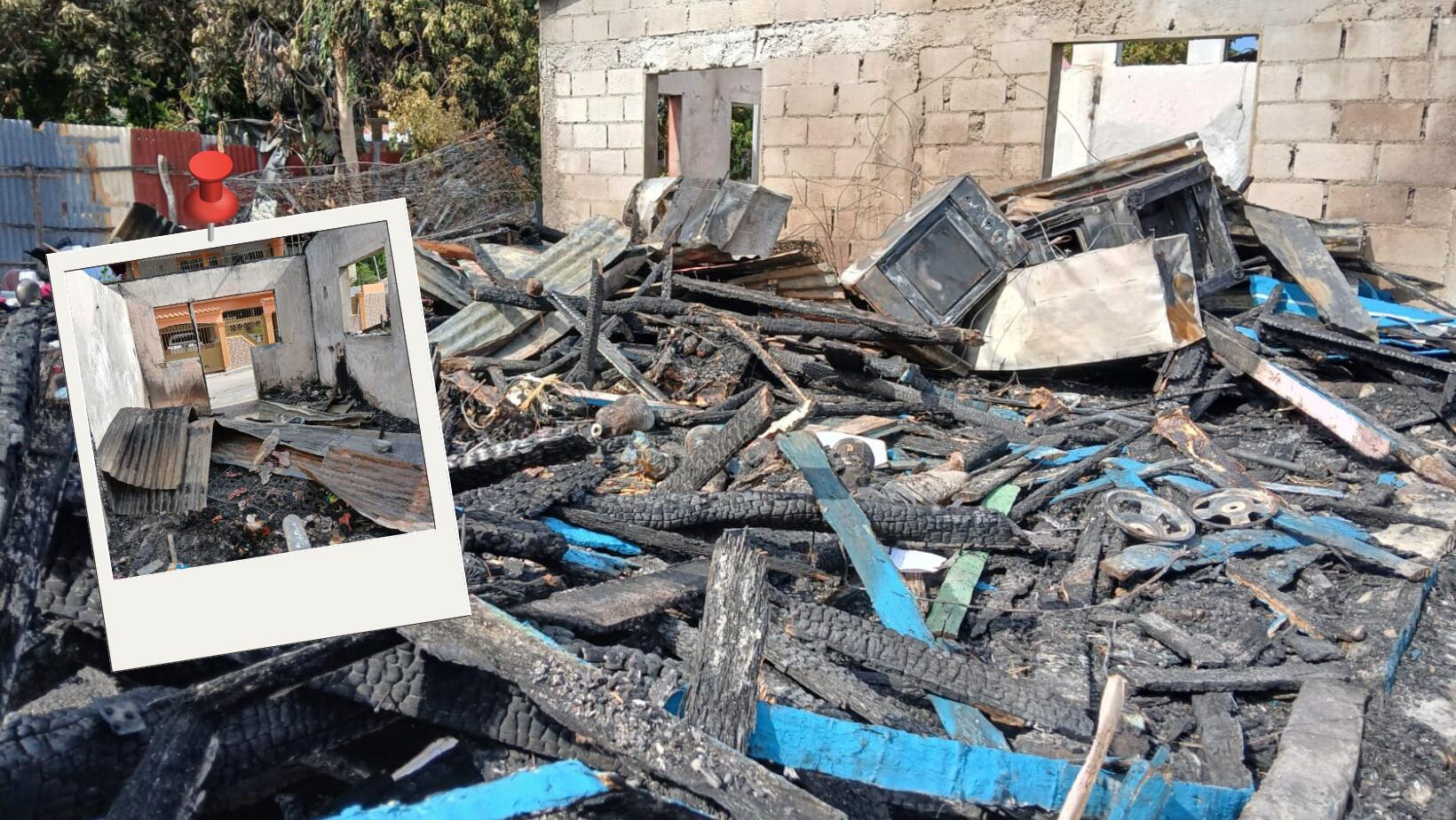 Voraz incendio consume varias viviendas en El Cachón, Barahona