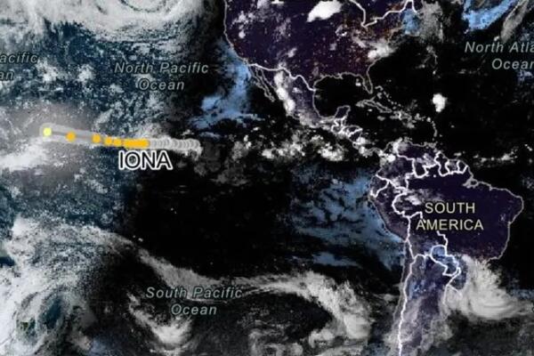 La tormenta tropical Iona se convirtió en el primer ciclón nombrado de la temporada 2025 en el Pacífico Central.  Foto: fuente externa