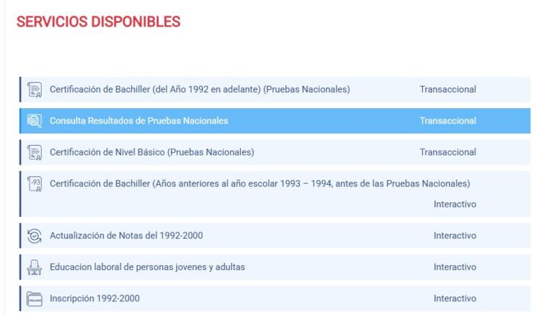 ¿Cómo consultar los resultados de las Pruebas Nacionales?