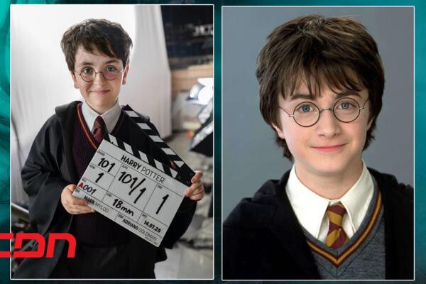 Dominic McLaughlin (izquierda) será el nuevo Harry Potter en la serie de HBO Max, mientras que Daniel Radcliffe (derecha) lo interpretó en la saga original.