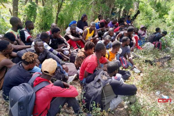 En el marco de un operativo realizado por miembros del Ejército detectaron y detuvieron a 50 haitianos en condición migratoria irregular. Foto: Fuente externa 