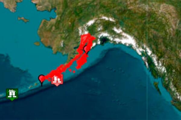 Un terremoto de magnitud 7,3 sacudió este miércoles la costa de Alaska, Estados Unidos. Las autoridades emiten alerta de tsunami. Foto: Fuente Externa