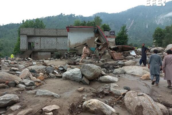 Daños causados por las inundaciones en Buner, , Pakistan. EFE/EPA/STRINGER