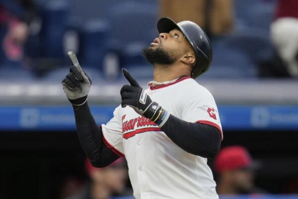 Santana ocupa el cuarto lugar en jonrones de un jugador de Cleveland en el Progressive Field (113), detrás de Jim Thome (178), Ramírez (134) y el también quisqueyano Manny Ramírez (122). También es octavo en extrabases (524) y undécimo en dobles (283).