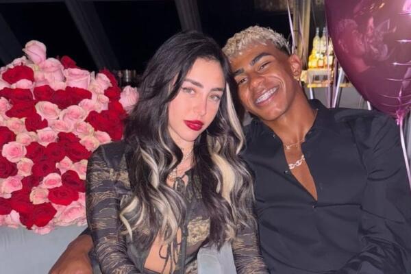 Fotografía tomada de una historia de la cuenta oficial de Instagram @lamineyamal del futbolista español Lamine Yamal (d) junto a la cantante argentina Nicki Nicole. EFE/ @lamineyamal 