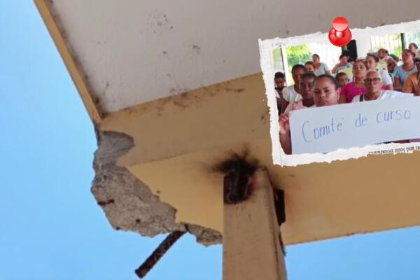 Los padres y residentes en la localidad denunciaron que el plantel presenta múltiples grietas y fallas estructurales.