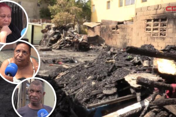 Incendio destruye viviendas en sector de Nibaje, en Santiago. 