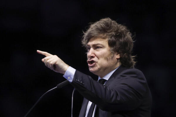 Fotografía de archivo del presidente de Argentina, Javier Milei, el 8 de junio en Madrid, España. EFE/Sergio Pérez