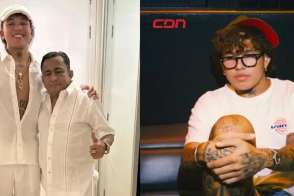 Artista urbano Beéle junto a su padre, quien falleció de un infarto.  