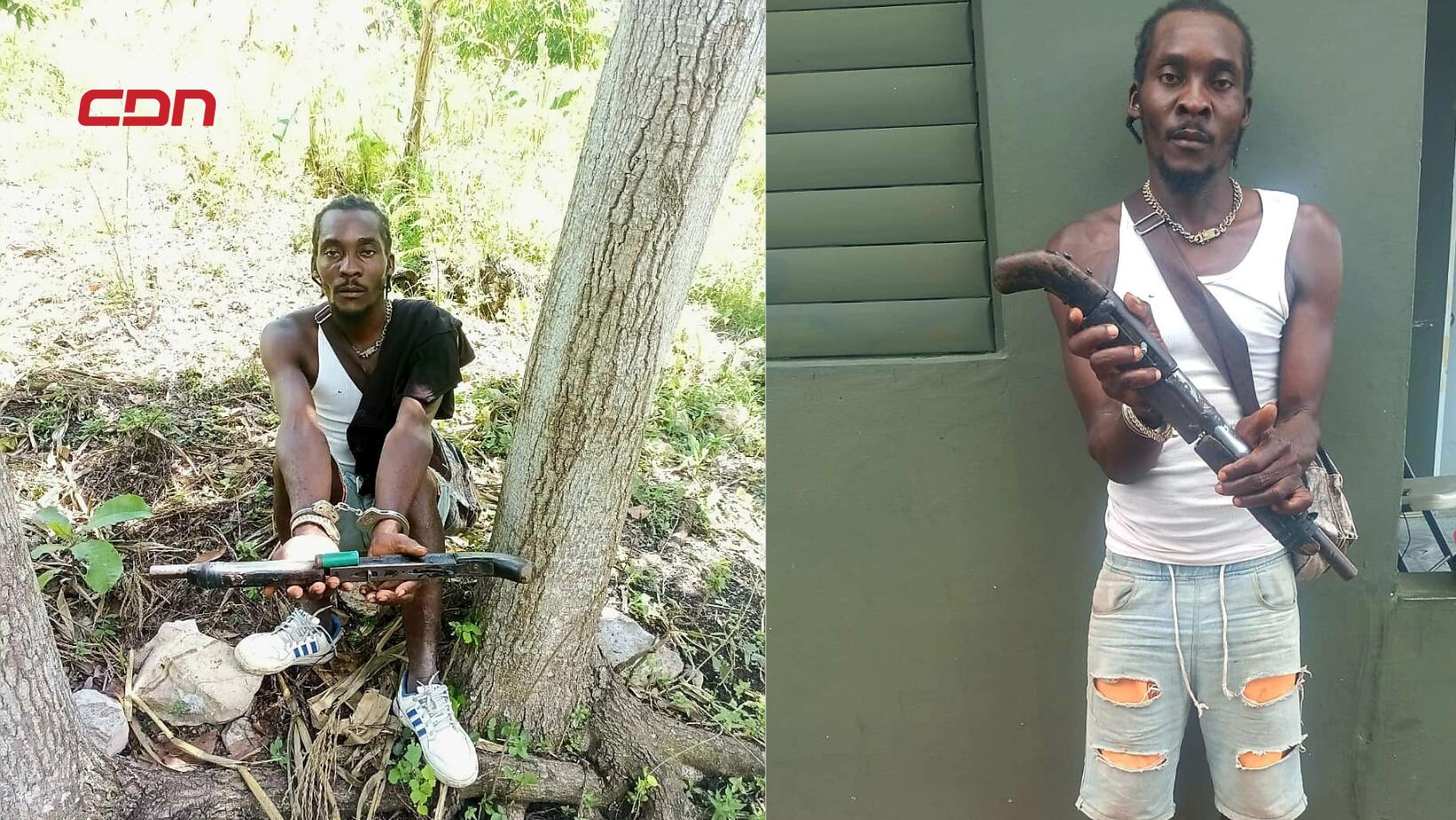 Nacional haitiano detenido con escopeta