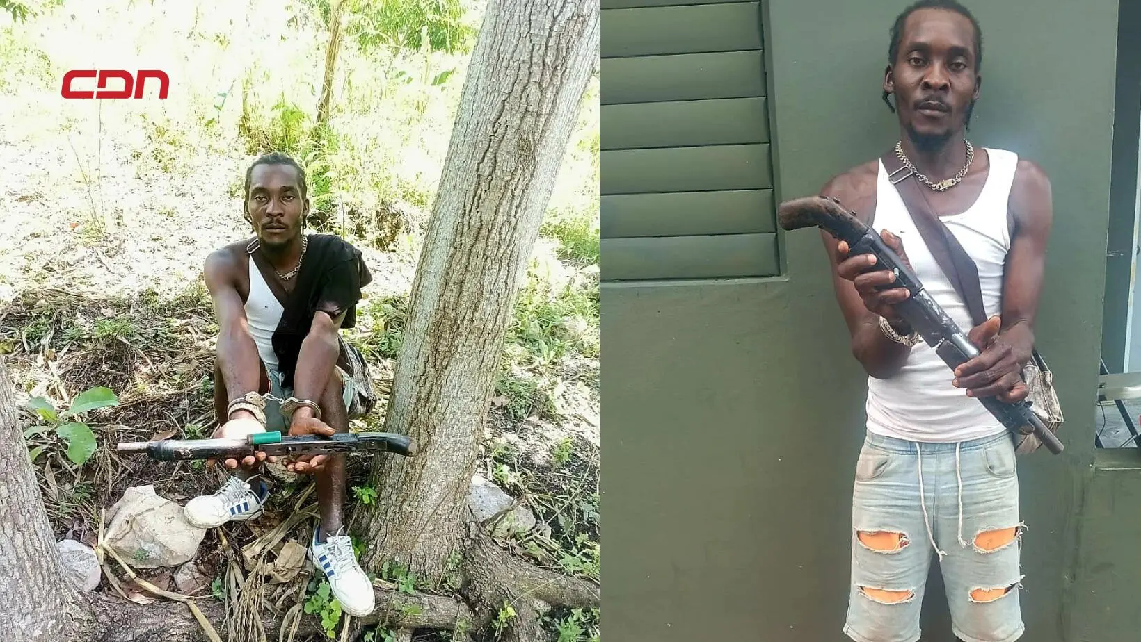 Nacional haitiano detenido con escopeta