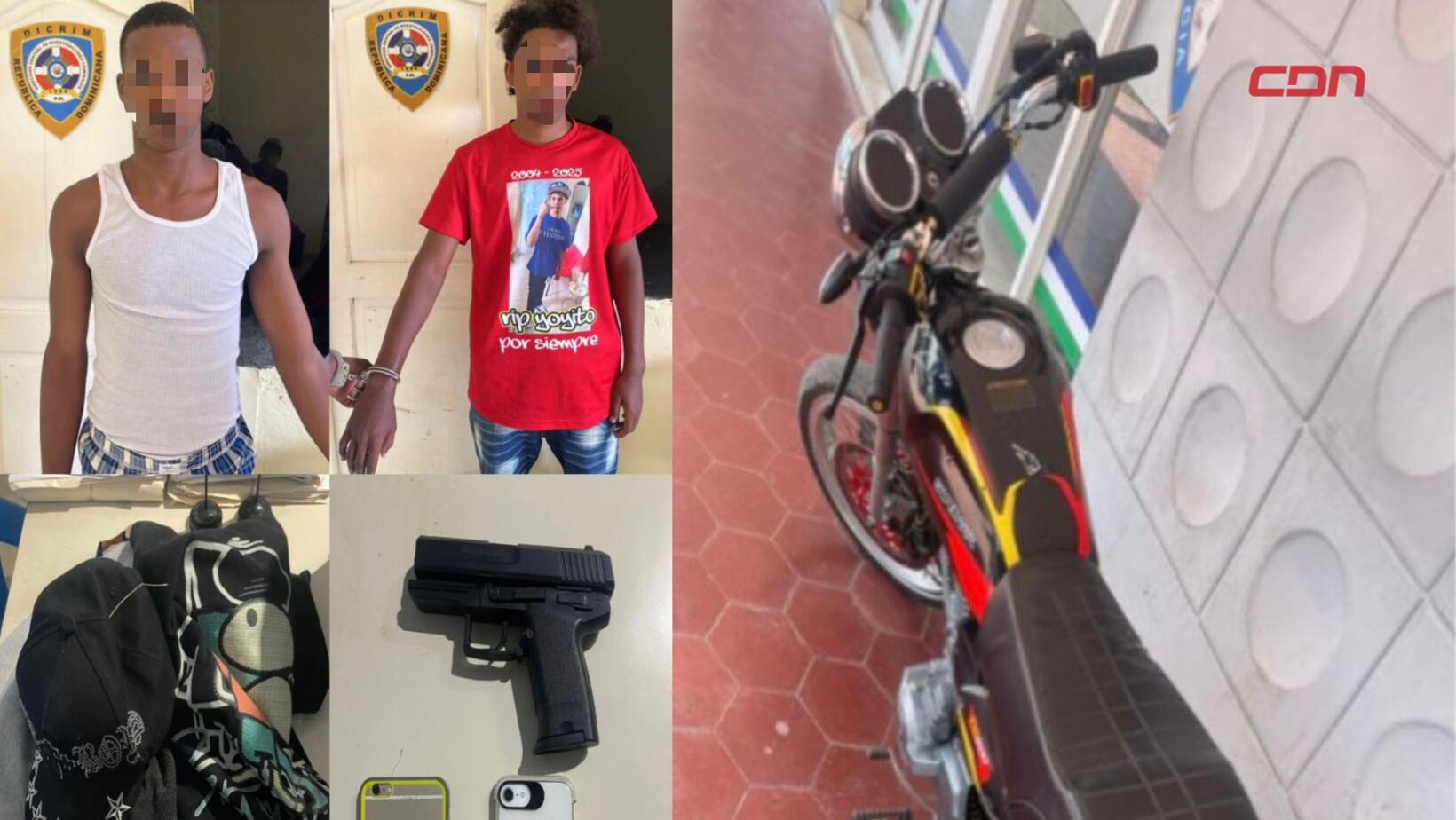 PN apresa dos jóvenes acusados de robo a mano armada en Santiago