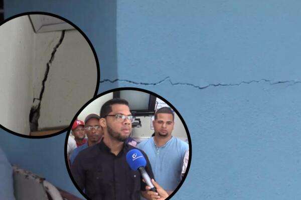 La policlínica que de por sí se encuentra en mal estado, sufrió fisuras tras sismo en Santiago. 