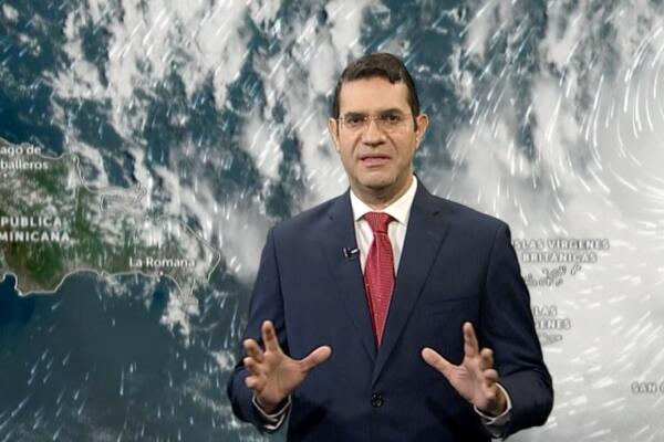 El analista meteorológico Jean Suriel informó este sábado que el huracán Erin se intensificó rápidamente en el Atlántico, alcanzando la categoría 5 en menos de 24 horas, un comportamiento similar al registrado en 2017 con el huracán María. Foto: fuente externa