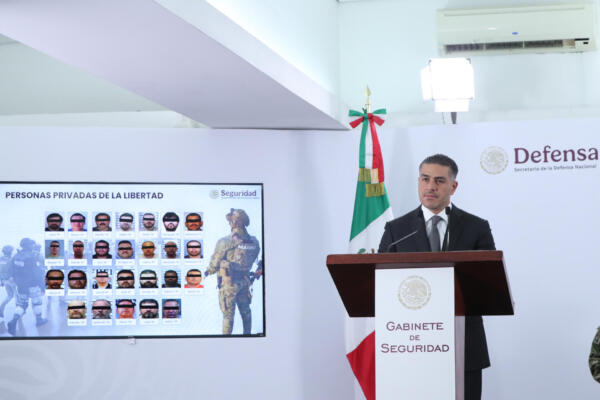 6.	El secretario de Seguridad y Protección Ciudadana (SSPC), Omar García Harfuch, habla durante una rueda de prensa este miércoles, en la Ciudad de México (México). EFE/ Mario Guzmán
