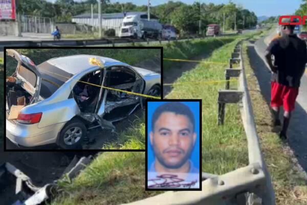 Accidente de tránsito en la autopista Duarte deja un joven muerto. 