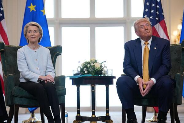 El presidente de EE.UU. Donald Trump y con la presidenta de la Comisión Europea, Ursula Von der Leyen. (Foto/fuente externa)