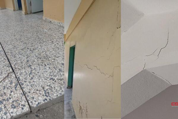 Los munícipes tienen miedo de enviar a sus hijos a esta escuela porque esa infraestructura no es segura. Foto: Fuente externa 