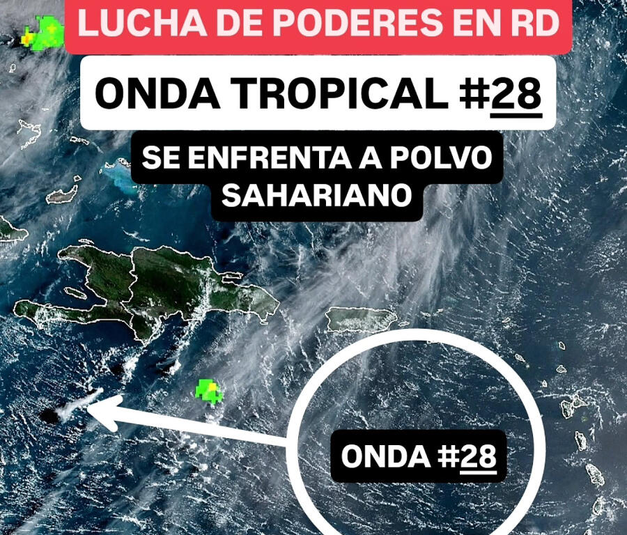 Nube del Sahara y onda tropical activan el clima en RD