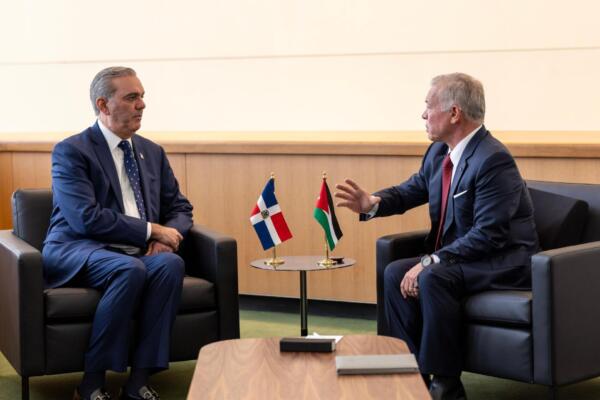 El presidente de la República y el Rey de Jordania Abdalá II bin Al-Hussein / foto: dirección de Prensa del Presidente