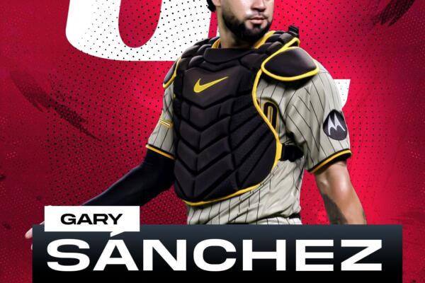 Los Gigantes del Cibao anunciaron la contratación del veterano receptor dominicano Gary Sánchez, 