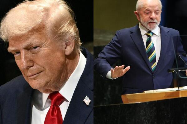 Donald Trump, presidente de Estados Unidos (izquierda), Lula da Silva, presidente de Brasil (derecha). Foto: AFP 