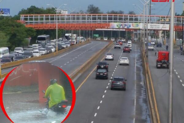 Transporte público y tránsito en el gran Santo Domingo disminuye por aguaceros. Foto: CDN Digital