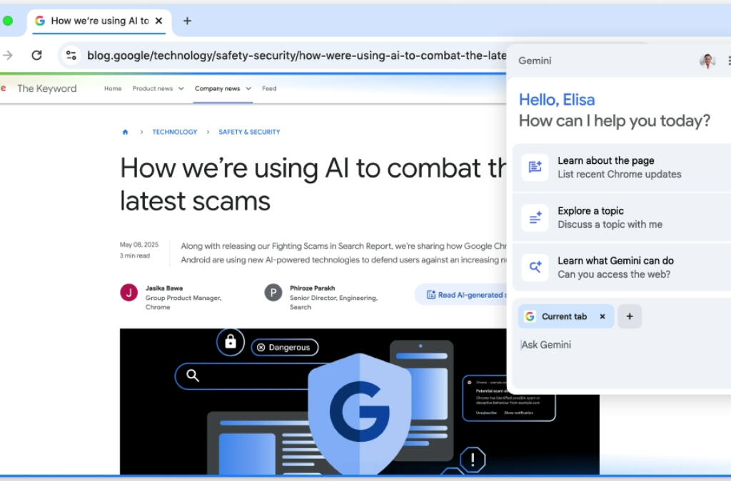 Gemini en Chrome buscará anticiparse a las intenciones del usuario