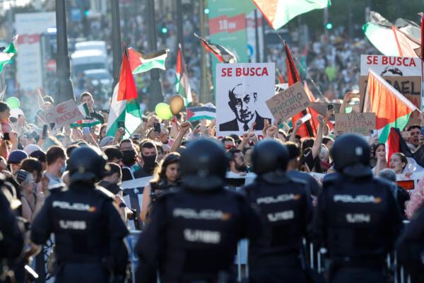 El delegado de Gobierno de Madrid, Francisco Martín, ha cifrado en 100.000 los manifestantes propalestinos que salieron este domingo.