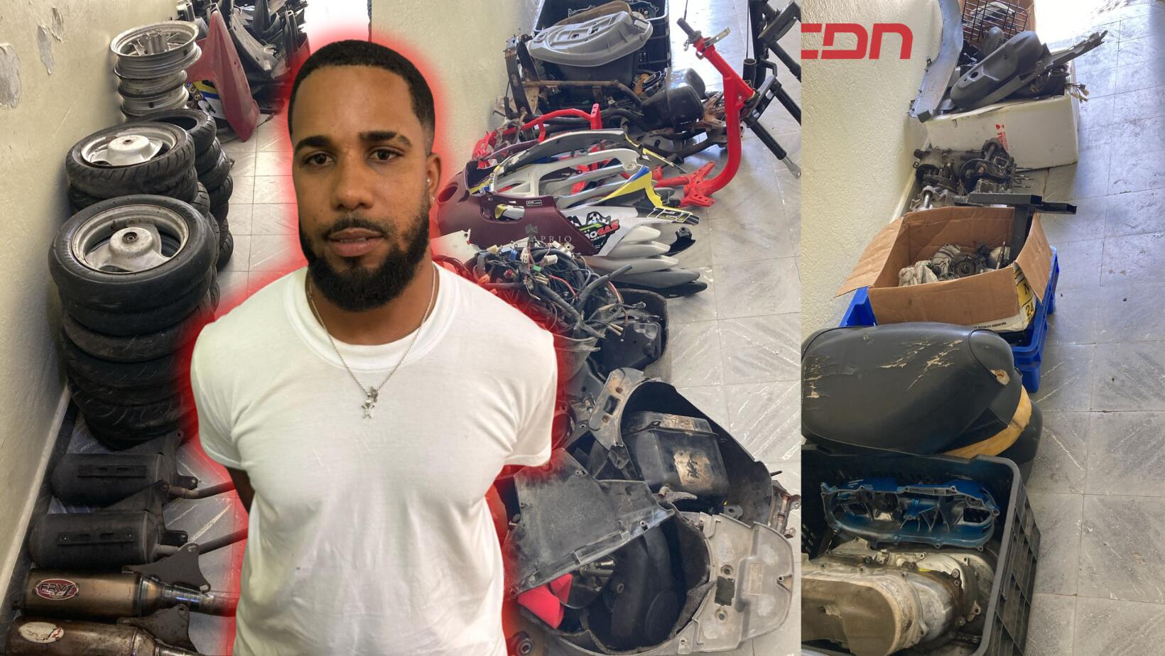 Apresan a “Bombogás” en San Juan y ocupa gran cantidad de piezas de motocicletas sin documentos