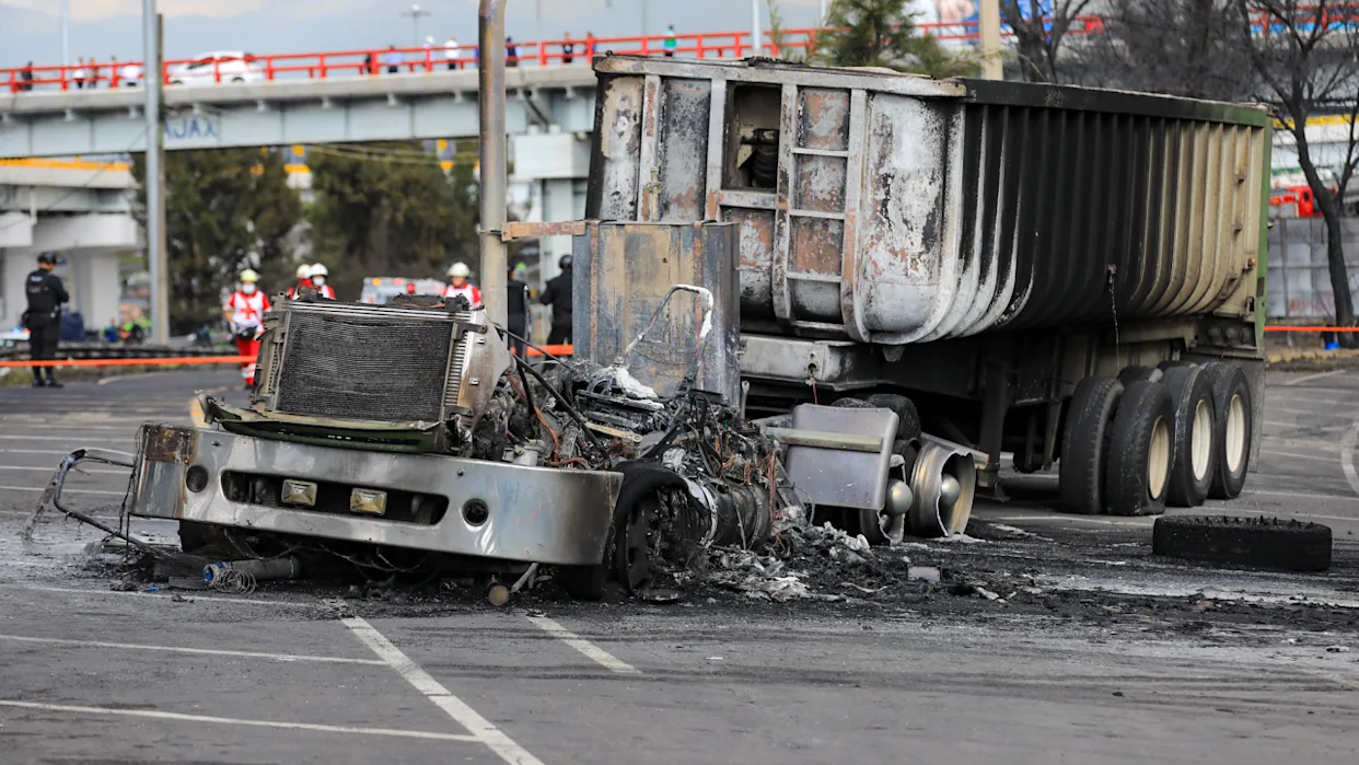 Explosión de camión en México