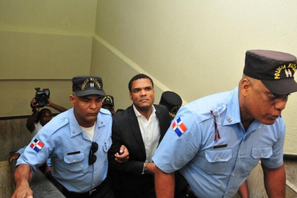 Donni Santana Cuevas durante una audiencia judicial