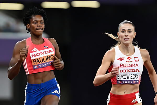 Marileidy Paulino durante las semifinales del Mundial de Atletismo en Tokio