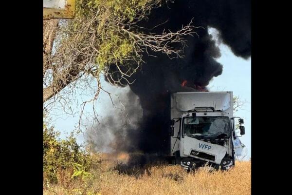 Uno de los convoy de la ONU para ayuda humanitaria bombardeado en ataque ruso. Foto: fuente externa 