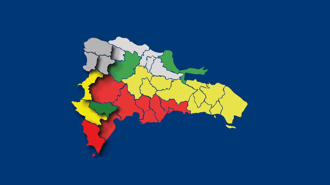 COE mantiene 9 provincias en alerta roja, 13 en amarilla y 3 en verde.