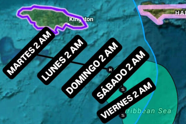 Melissa pasará de una tormenta a un poderoso huracán categoría 4 o 5 en los próximos días. Gráfico: @JeanSuriel
