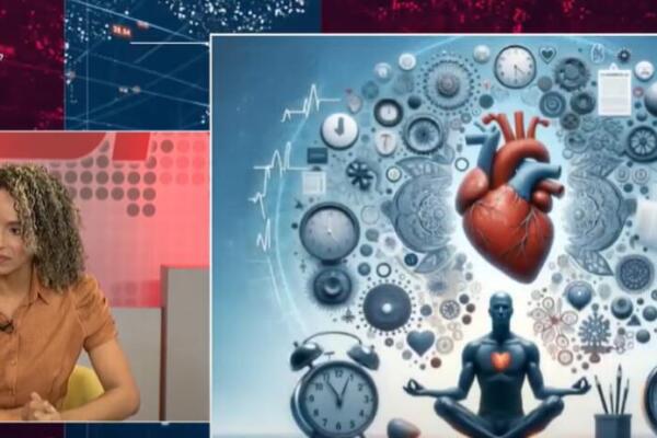La cardióloga, internista y psicocardióloga Pamela Féliz durante entrevista en Mas Que Noticias CDN. 
