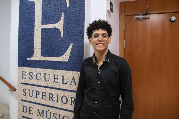 Johan Reyes en la Escuela Superior de Música Reina Sofía
Foto: fuente externa
