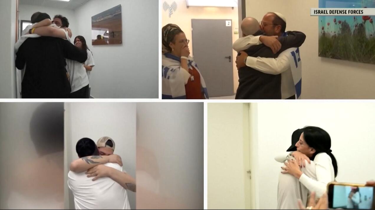 Familias israelíes celebran el regreso de 20 rehenes tras dos años de angustia