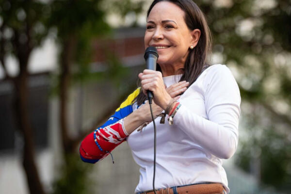Fotografía de archivo fechada el 09 de enero de 2025 de la líder opositora María Corina Machado.