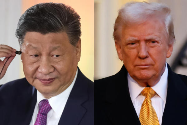 Combo de fotografías donde se observa al presidente de China, Xi Jinping (i), y al presidente de EE.UU., Donald Trump. EFE/Paolo Aguilar/ Mohammed Badra