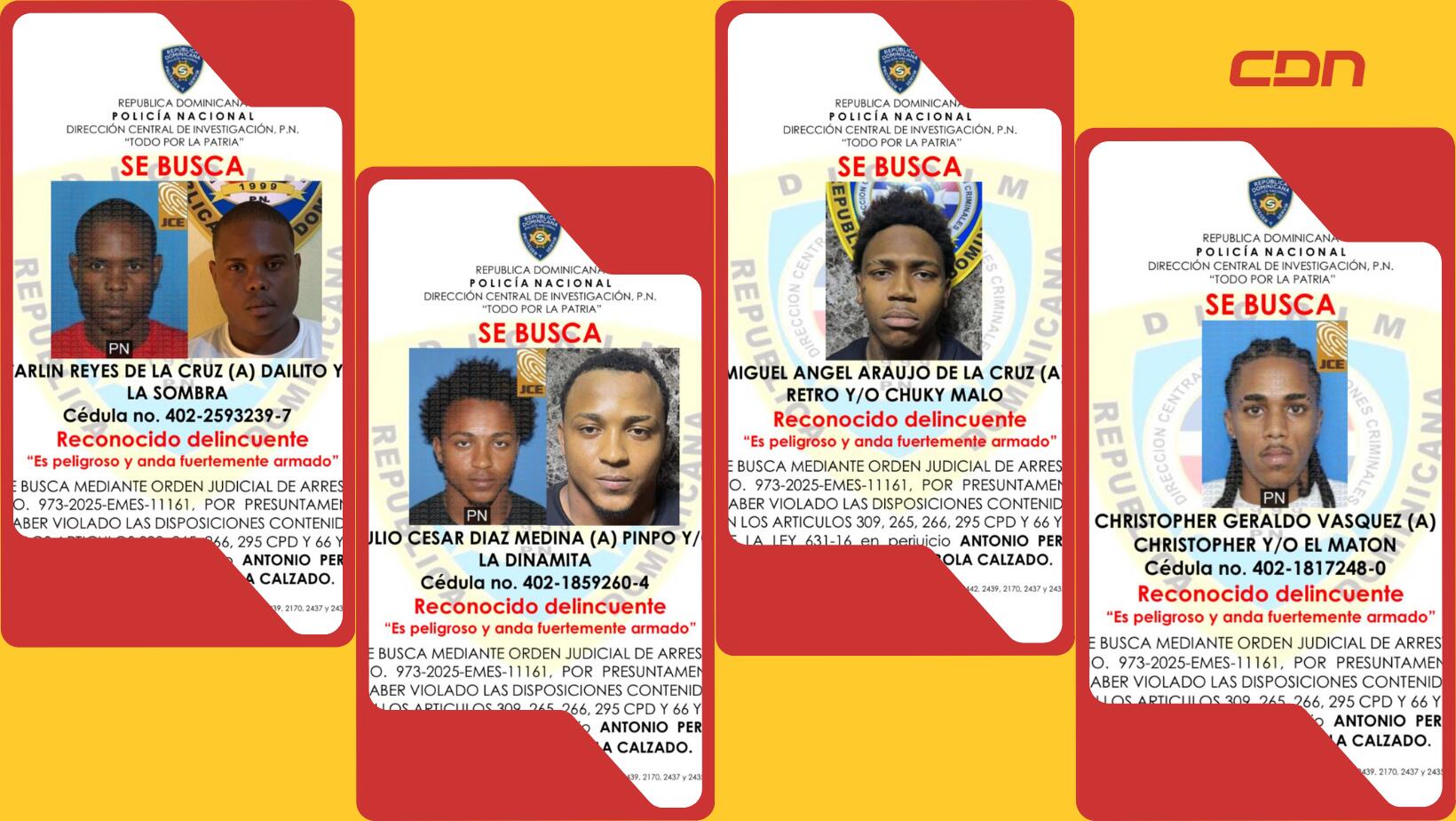 peligrosos delincuentes
