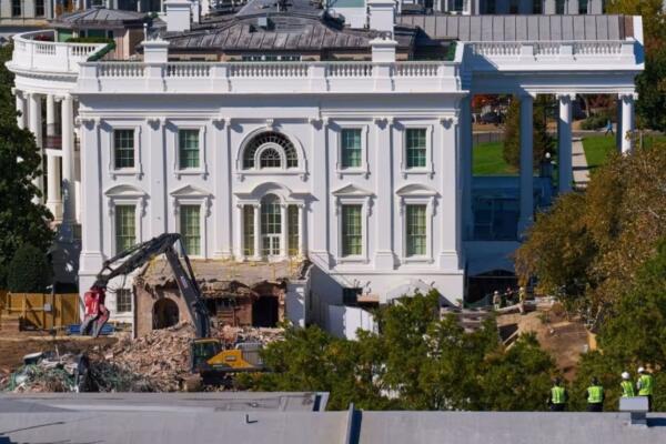 Termina la demolición del ala este de la Casa Blanca