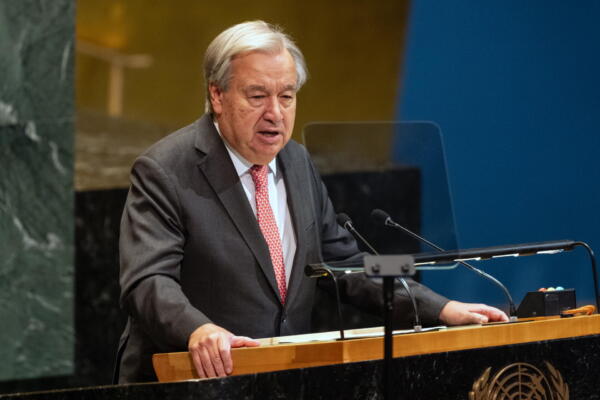 Foto de archivo del secretario general de la ONU, António Guterres. EFE/EPA/LEV RADIN