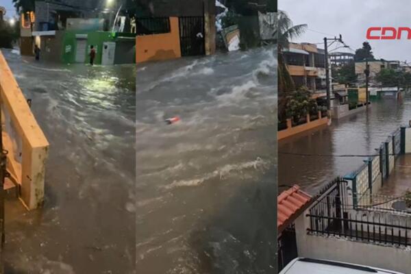 Alerta roja en el DN: calles anegadas y riesgos.
