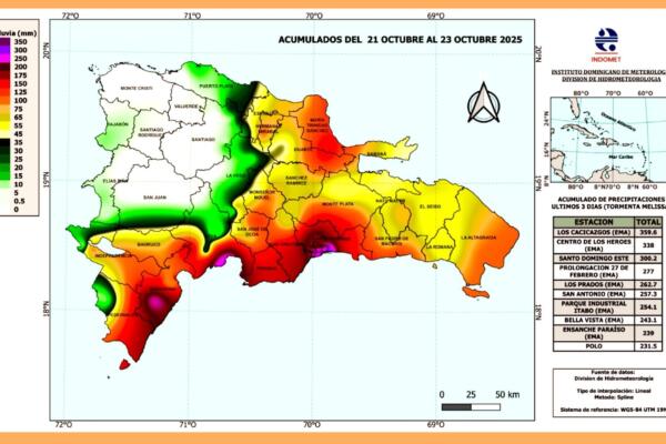 Mapa compartido por Gloria Ceballo de INDOMET
Foto: fuente externa