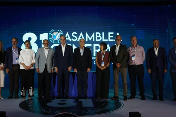 El presidente Luis Abiander en la 81 asamblea SIP. Foto: fuente externa 